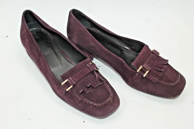 Chaussures Femmes TOD'S Taille 6 Europe 36 Cuir Violet S9345 - Photo 1/4