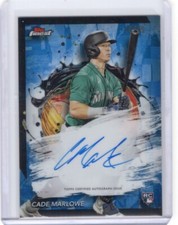 2024 Topps Finest Blue Refractor Auto /99 Cade Marlowe Rookie Seattle Mariners
