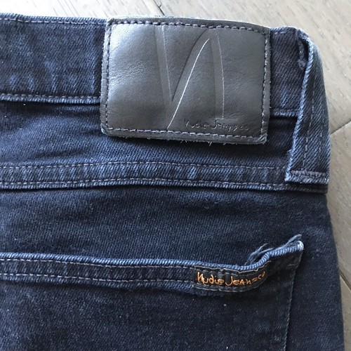 Nudie Jeans High Kai Womens W31 L32 Black Black Stretch Navy Dark Blue Skinny - Picture 9 of 16