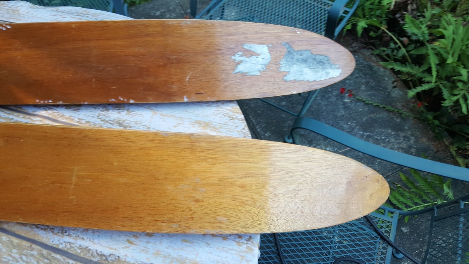 Local Pick Up Only Vintage Pair 68" Full Size RIVIERA Wood Wooden Water