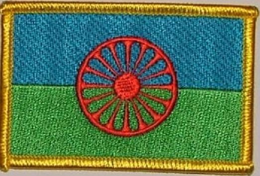 Roma bandiera bandiera Aufbuegler Patch 9 x 6 cm