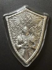 2024 South Korea Crusaders Shield Stacker 2 oz Siver in Plastic Capsule
