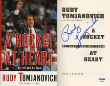 Rudy Tomjanovich SIGNED A Rocket at Heart FULL SIGNATURE PSA/DNA AUTOGRAPHED