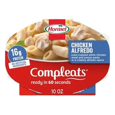 (6 Pack) Hormel COMPLEATS Chicken Alfredo Microwave Meals, High Protein, 10 Oz