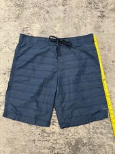 PrAna Board Shorts Mens 38 Blue Swim Trunks Bathing Suit Surfer Surf Drawstring