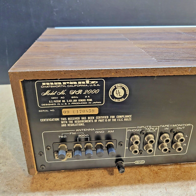 MARANTZ SR-2000 RECEIVER SERVICED-RECAPPED MADE IN JAPAN 1980's | eBay