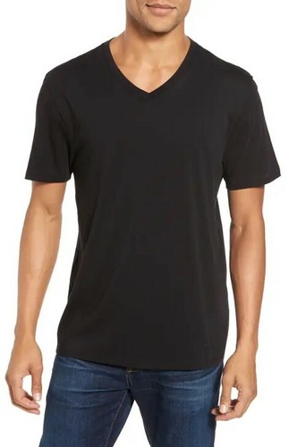 Goodfellow T-Shirts Mens V-Neck M 4 Pack Black Longer Cotton ...