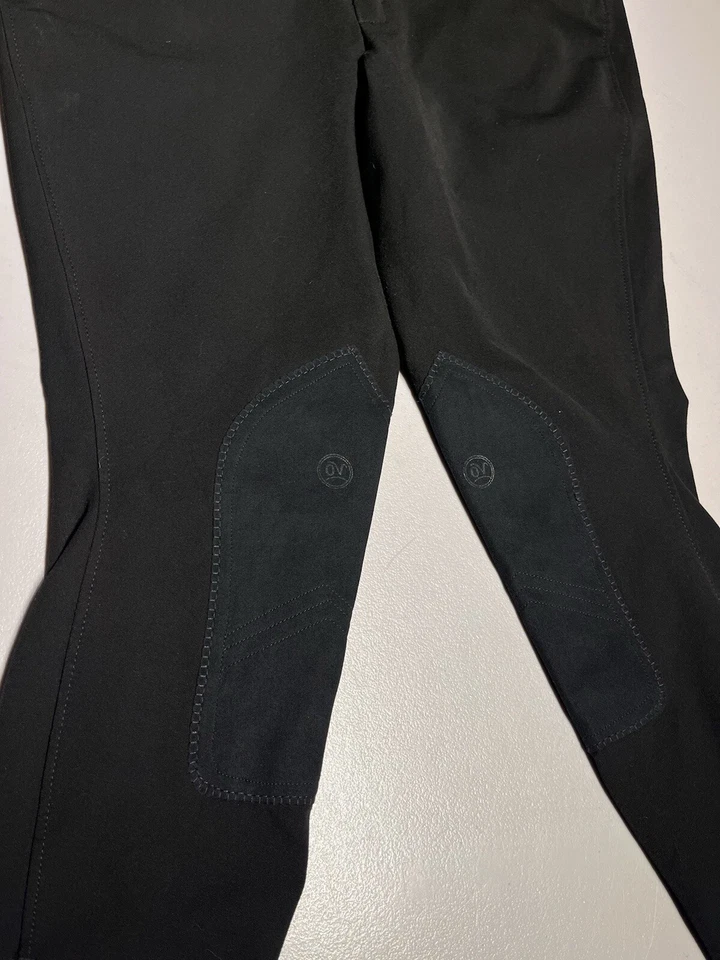 Pantalones de equitación Ovation Breeches para mujer 34 R negros poliéster elastano Foto 4 de 4