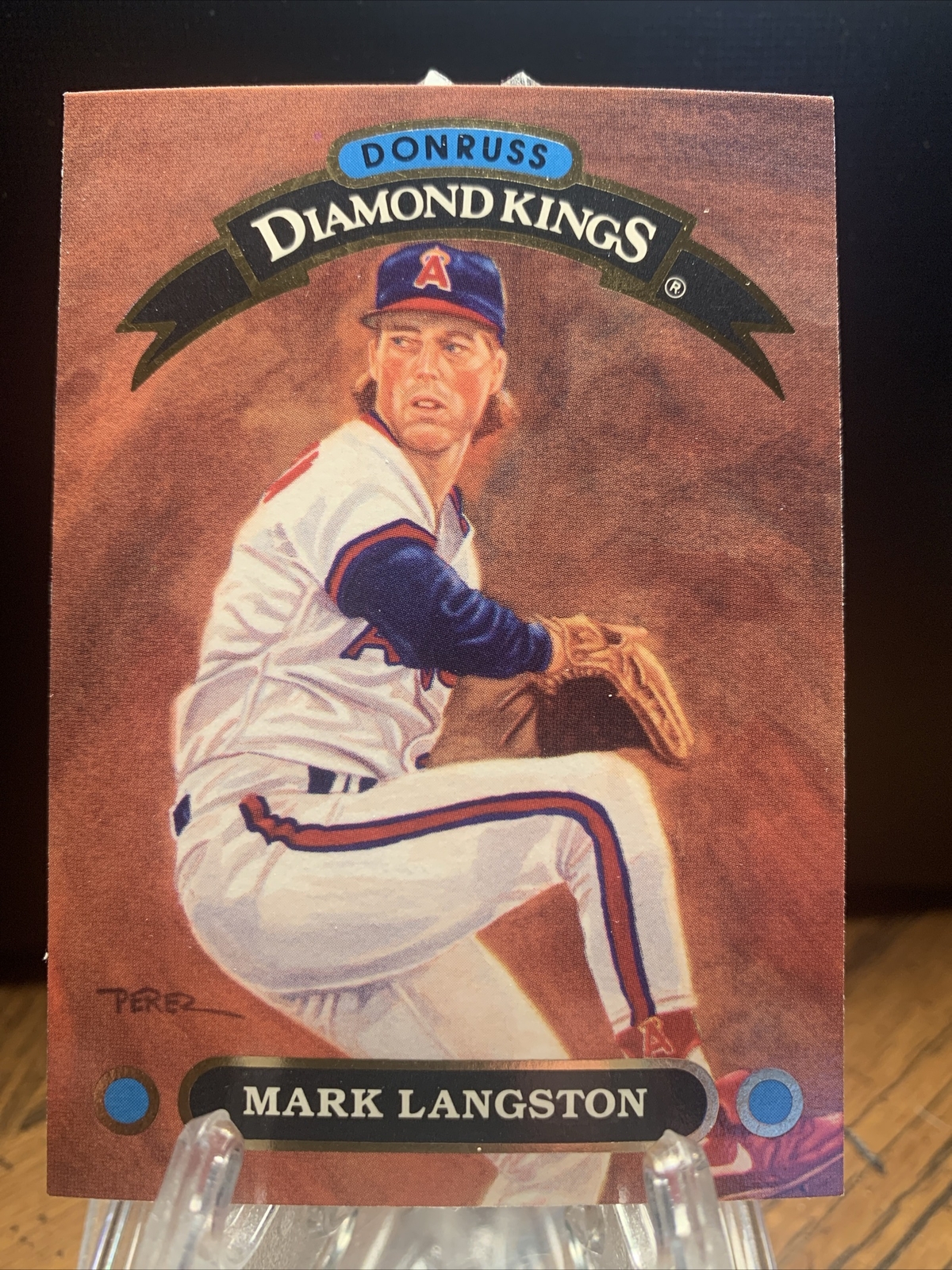 1991 Leaf Donruss Diamond Kings Mark Langston California Angels #DK-20