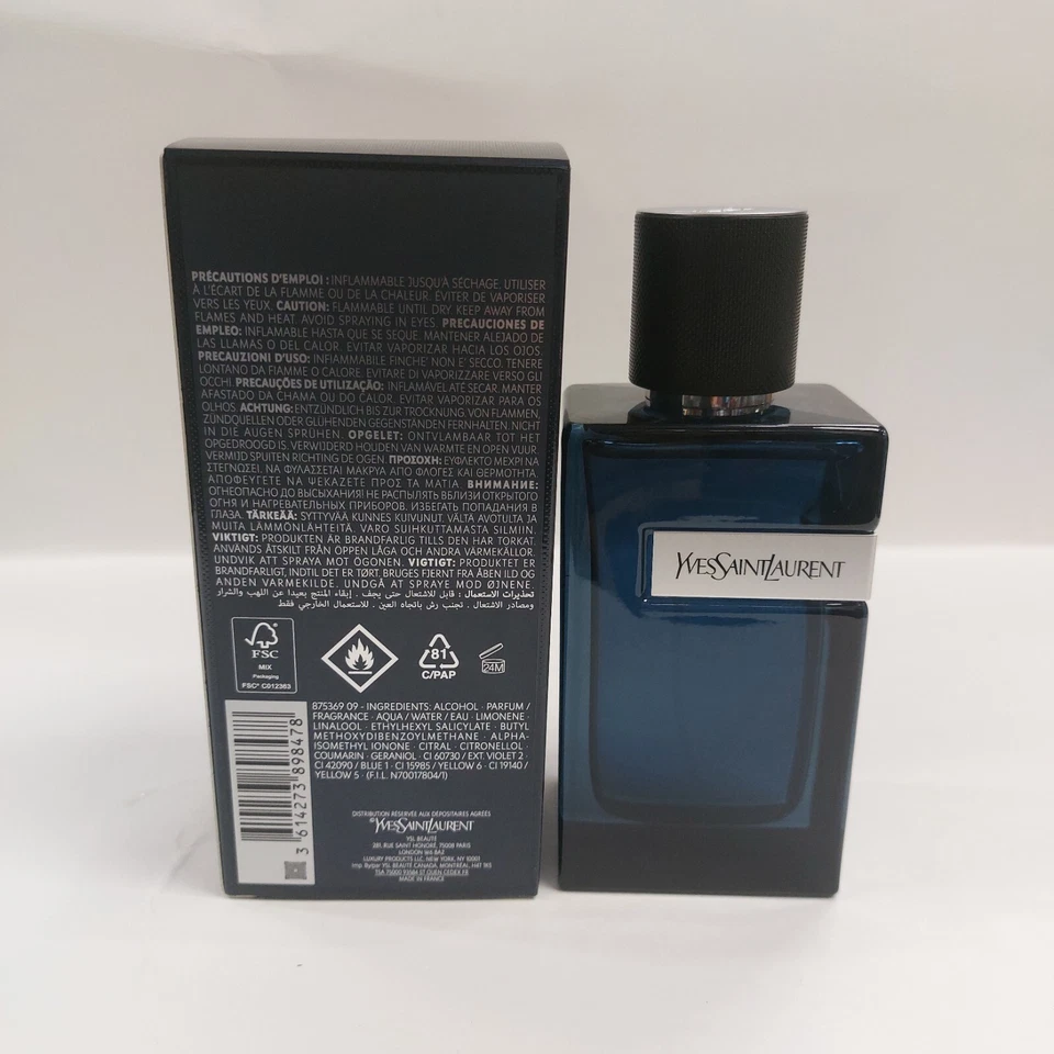 Yves Saint Laurent Hombre Y Eau de Parfum Intenso EDP Spray 3.38 OZ Fragancias Foto 3 de 3