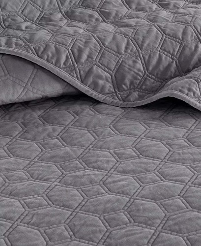 Madison Park Harper Faux Velvet Reversible 3 Piece Coverlet Set - Picture 3 of 4