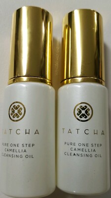2 Tatcha Pure One Step Camellia Cleansing Oil .8oz / 25 ml - NO Box