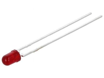 5X HLMP-1301 LED 3 mm rot 3,4mcd 60° Front: gewölbt BROADCOM (AVAGO)