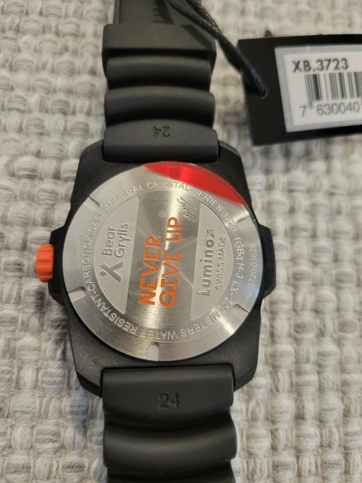 TOTALMENTE NUEVO Reloj Luminox Para Hombre Bear Grylls Survival SEA Negro Banda de Goma XB.3723 Foto 2 de 2