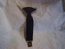 WIRE CLIP ON TIE 6" DARK BROWN,Vintage antique,old,medallion