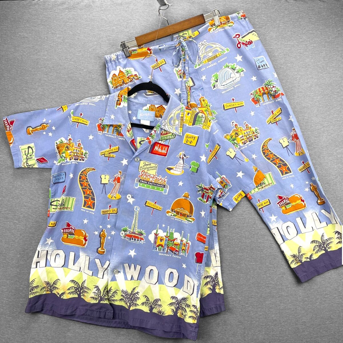 RARE Vintage Nick & Nora Men Hollywood Celebrity Pajamas RARE Vintage Nick & Nora Men Hollywood Celebrity Pajamas
