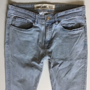 pale blue straight leg jeans