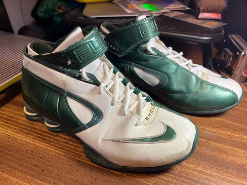 SELTENE Vintage Nike Shox Elite Schuhe Zoom ~ 316685-131 ~ Herren Gr. 9,5 grün weiß - Bild 8 von 24