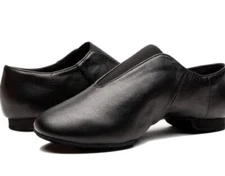 Mrsdressshop Unisex Leather Upper Jazz Ballet Dancing Shoes Slip-on Sz 4 Youth