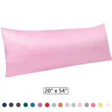 Ultra Silky Satin Body Pillowcase with Zipper Various Colors Body Pillow Cover