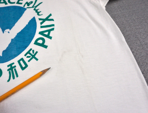 Vintage World Peace T Shirt Small Medium 70s Dove Freedom Love Anti War Global - Picture 8 of 13