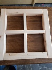 Deko- Fenster ohne Glas, 30 x 30 x 3,4 cm Fensterrahmen für Spielhaus,  Baumhaus