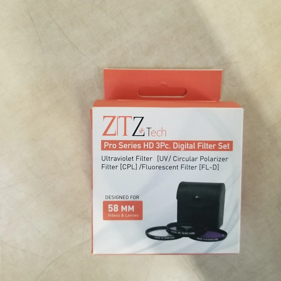 ZEIKOS - ZE-FLK58 58mm Professional Multi-Coated Glass 3-Piece Filter Kit - Image 2 of 4