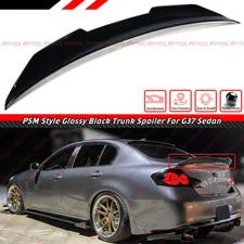 FOR 2009-2013 INFINITI G37 SEDAN PSM GLOSS BLACK HIGHKICK DUCKBILL TRUNK SPOILER