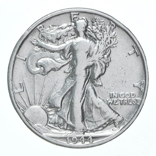 XF/AU 1944-S Walking Liberty Half Dollar Polished 90% Silver *0856
