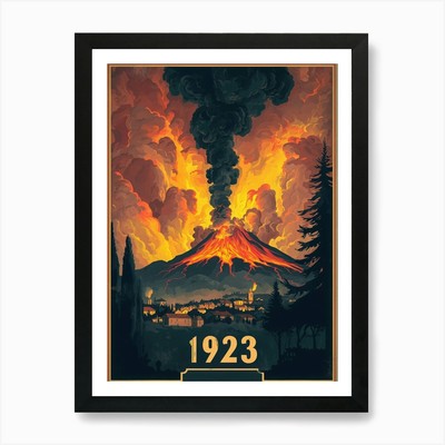 Aihrgdesign A Dramatic Vintage Post Framed Wall Art Poster Canvas Print Picture