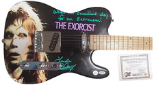 Linda Blair Signed Autographed Exorcist Custom Graphics Guitar ACOA