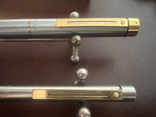 Sheaffer Stylo-Plume Sphère + Roller Imperial Triumph Métal Chrome Profils Or - Photo 4 sur 14