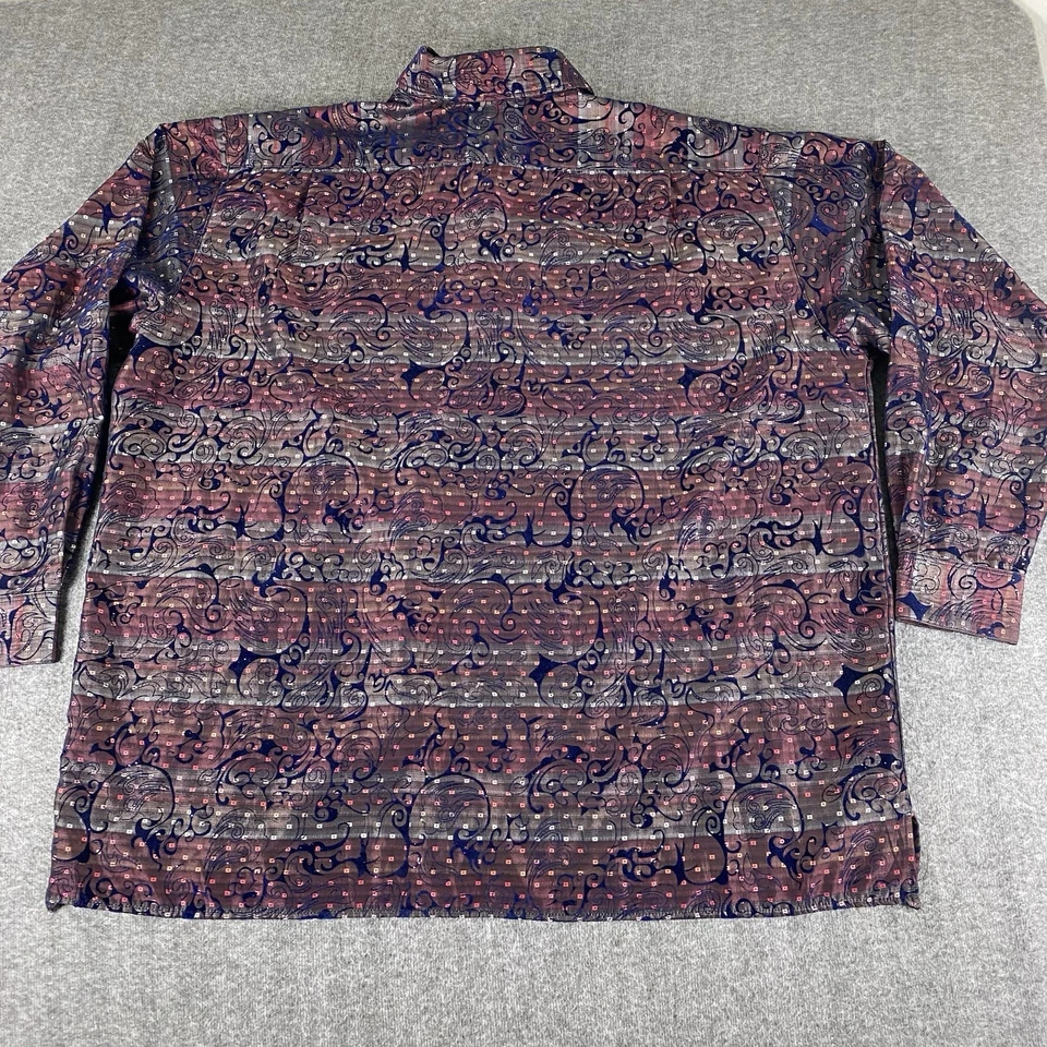 Pronti Collection by Phita Men’s Dress Shirt 4XL Multicolor Paisley Swirl - Image 2 of 4