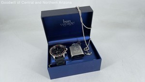 Bon Voyage Men's Watch, Necklace, & Key Chain Gift Set  203.14g