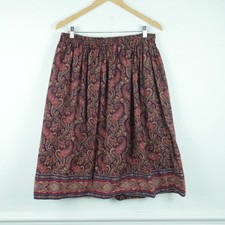 Vera Bradley M L Skirt Midi Cottagecore Paisley Prairie Teacher 90s Vintage Boho