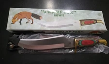 Chipaway "Swamp Fox" 16" Overall Bowie Knife Wood Handle Leather Sheath