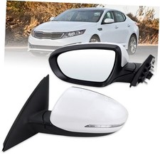 eft Driver Side Mirror Compatible With 2011 2012 2013 Kia Optima With L White