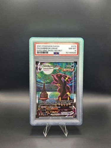 2021 POKEMON SWSH EVOLVING SKIES SECRET FULL ART/UMBREON VMAX PSA 8 W GUARD