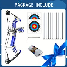 9.8" Stainless Steel Mini Composite Bow Set for Outdoor Shooting Sports Practice