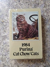 PURINA CAT CHOW CATS Playing Cards Deck Hoyle Factory Sealed  1984
