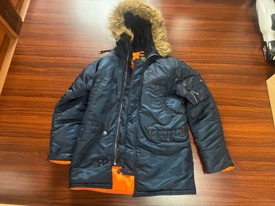ALPHA N-3B Slim Fit Flight Jacket Blue US M/L Used