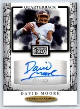 2021 SAGE Premier Draft David Moore Rookie Auto Black Parallel RC #A199