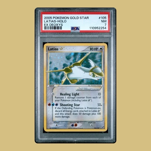 2005 Pokemon EX Deoxys #105 Latias Gold Star Holo PSA 7 - Fresh Cert