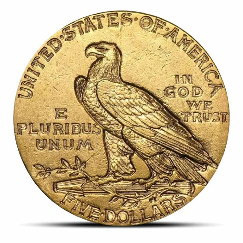 Moneda de media águila de oro indio de $5 (AU) Foto 2 de 2