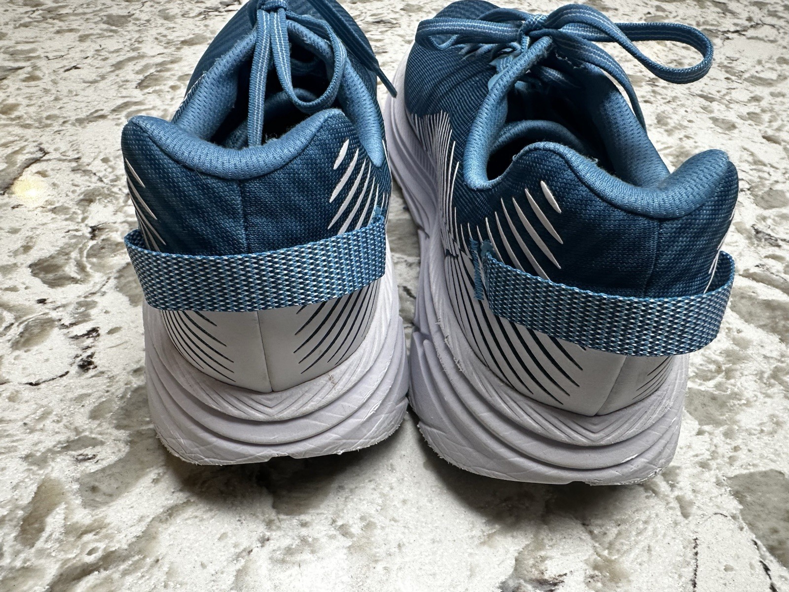 Hoka One One Rincon Men's Blue White Running Athletic Sneakers Lace Up thumbnail 3