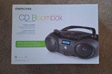 Memorex Portable CD/Radio Boombox, Model MP3851BLK, New in Imperfect & Open Box