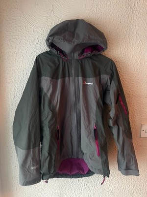 Berghaus Gore-Tex Women s Waterproof Jacket UK 10 Purple Grey Hooded Hiking