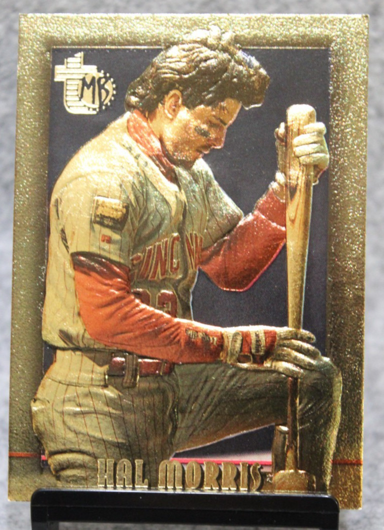 1995 Topps Embossed Hal Morris Golden Idols Card #3 Reds