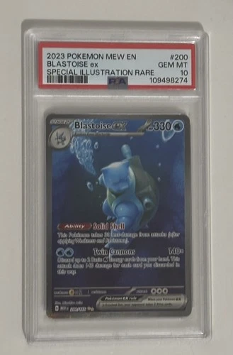 Blastoise EX #200/165 Scarlet & Violet 151 Special Illustration Rare PSA 10