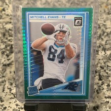 2025 Panini Donruss Optic - Rated Rookie Mitchell Evans #254 Green Hyper...